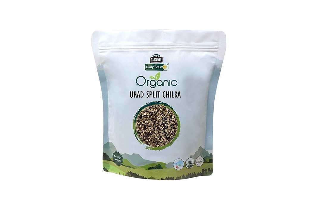 Laxmi Daily Feast Organic Urad Split Chilka    Pack  500 grams